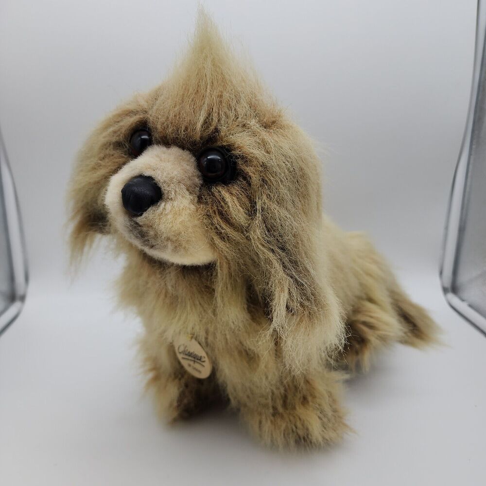 Dakin Classique Lhasa Apso Dog Plush 20" Large Eyes Long Hair Floppy Ears 1989